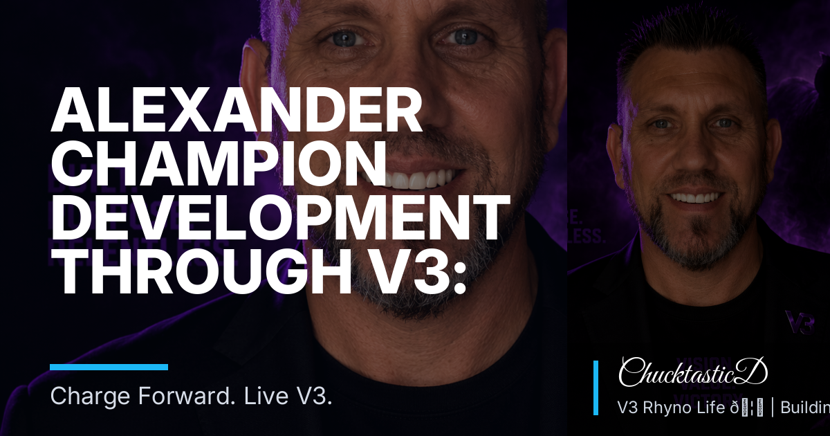 Alexander Champion Development Through V3: A Purpose Checklist for Busy People