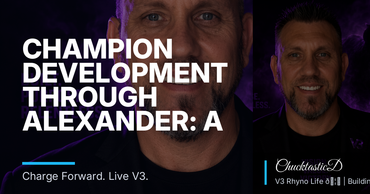 Champion Development Through Alexander: A Clear V3 Checklist When Motivation Fades