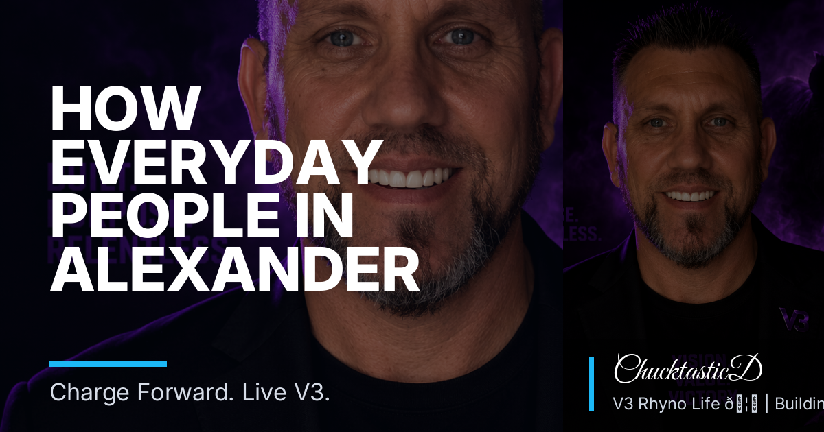 How Everyday People in Alexander AR Build Champion Habits with a Local V3 Lifestyle