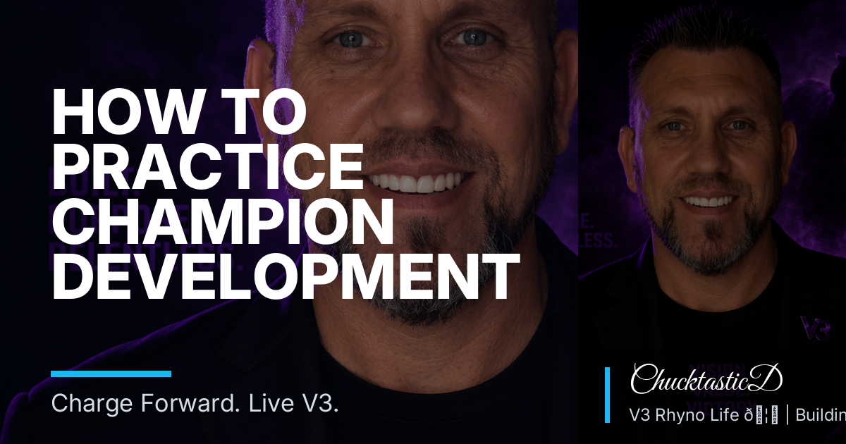 How to Practice Champion Development Through Alexander with a Simple V3 Checklist