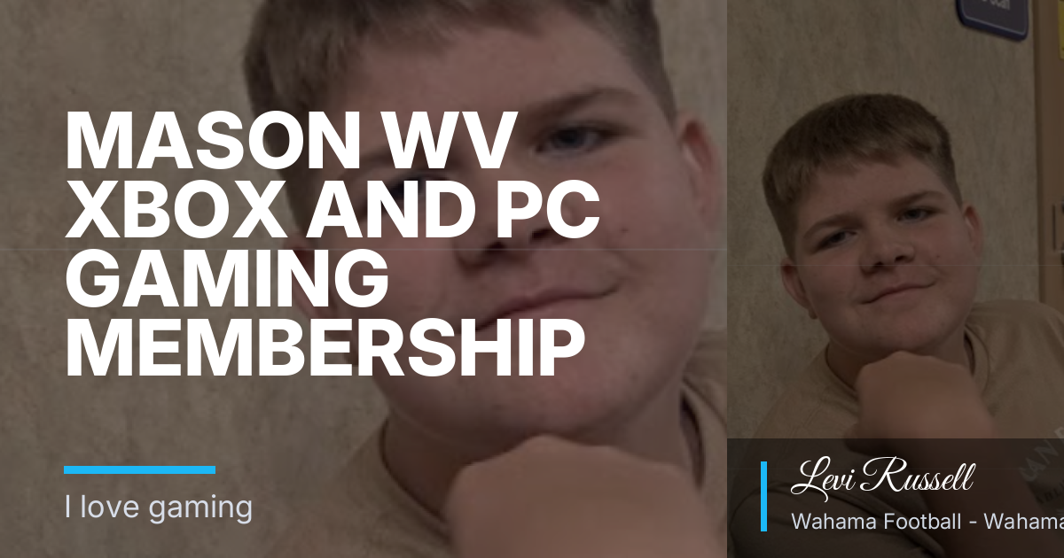 Mason WV Xbox and PC Gaming Membership Savings for Wahama Football Families