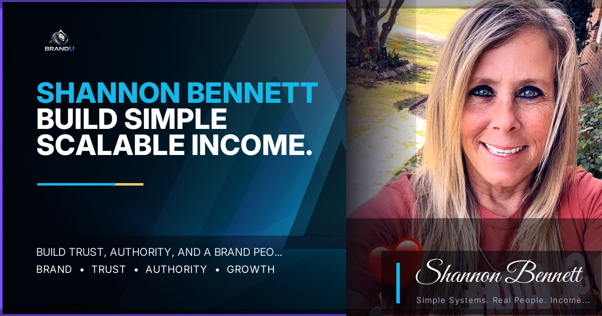 Shannon Bennett: Build Simple, Scalable Income with ApexBrandU