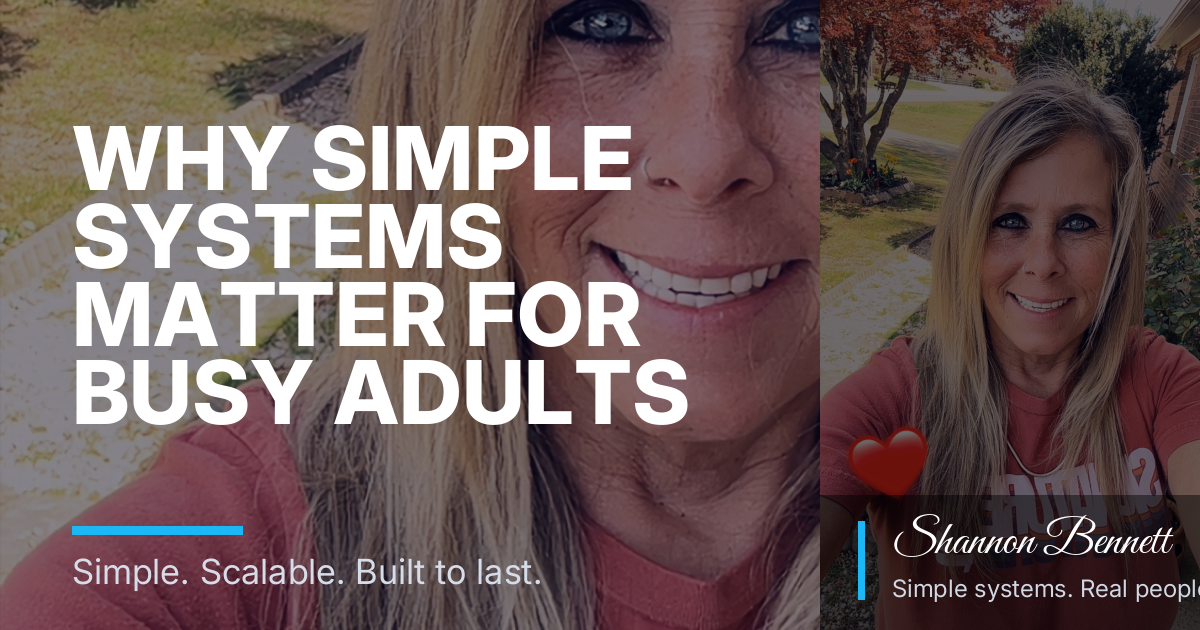 Why Simple Systems Matter for Busy Adults Seeking Wellness and Flexible Income