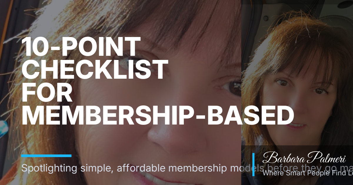 10-Point Checklist for Membership-Based Income and Smart Side Hustles