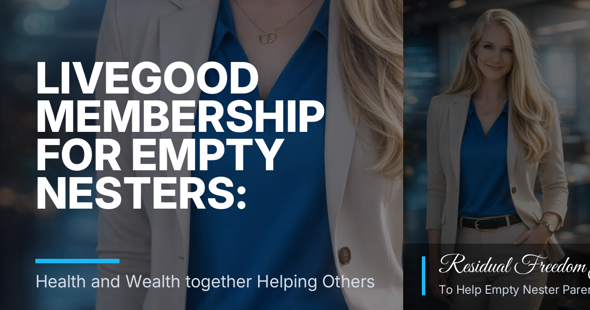 LiveGood Membership for Empty Nesters: Wholesale Wellness Savings and Optional Residual Income